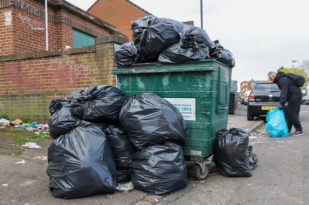 Rubbish piled up
