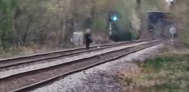 A man was seen walking on the Sutton Park railway line in Sutton Coldfield just moments before a steam engine was due to come through on the track