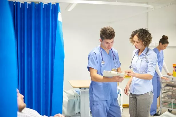 Medical staff in an A&E ward (file image)