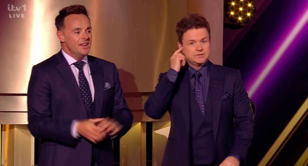Hosts Ant McPartlin and Declan Donnelly were left ad-libbing after it emerged that Teddy's performance was delayed