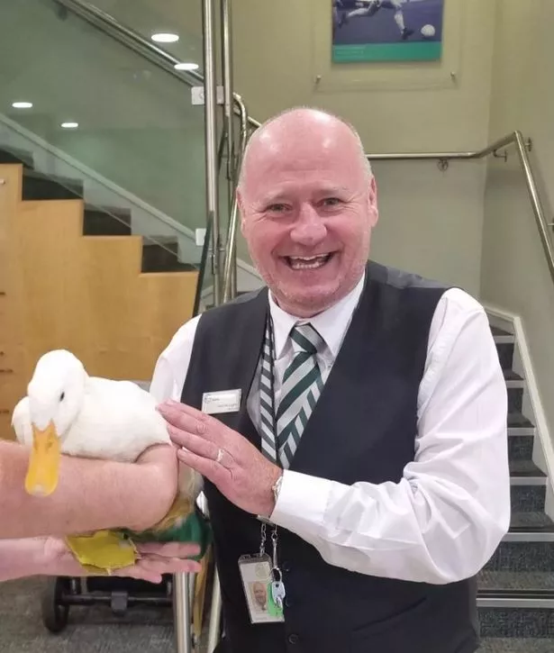 Frosty the Duck on the Celtic Park tour