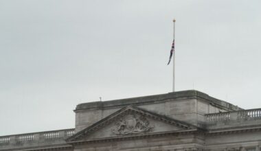 Flags at half-mast in London following death of Pope Francis