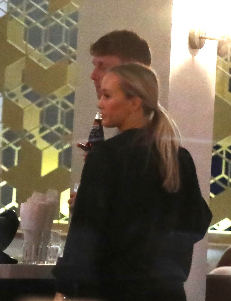Jamie Borthwick and Chloe at a restaurant.