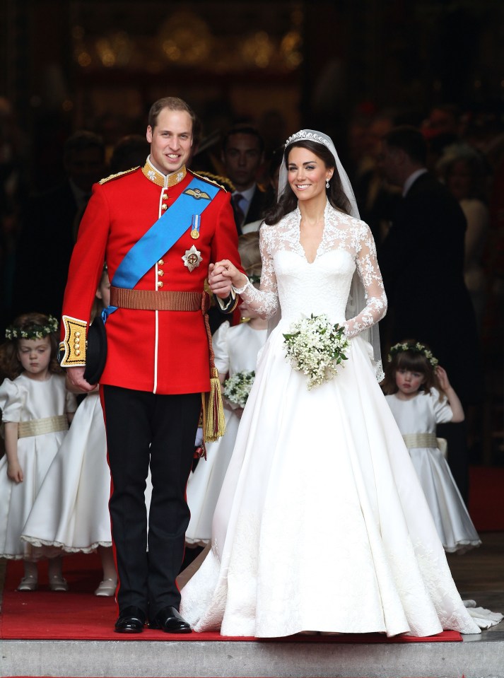 Prince William and Kate Middleton on their wedding day.