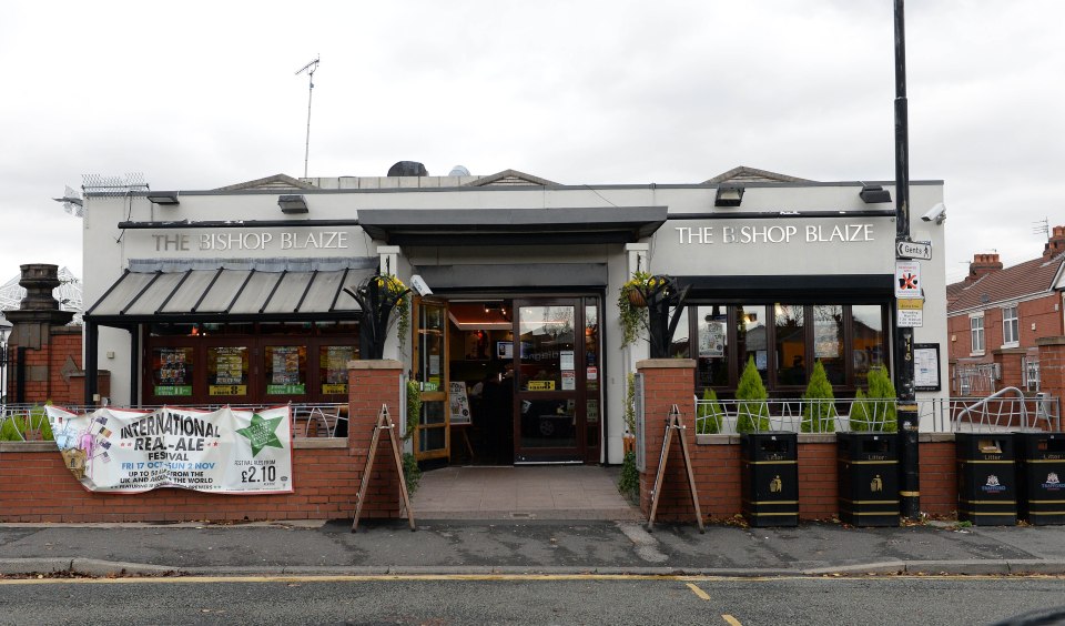 The Bishop Blaize pub in Manchester.