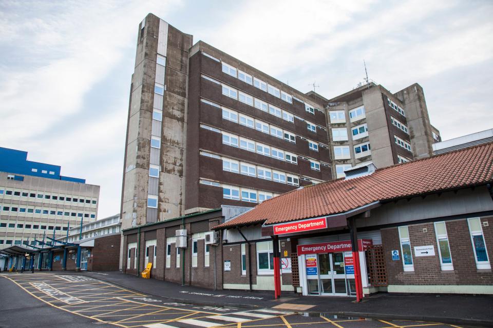North Tees Hospital emergency department and assessment pod.