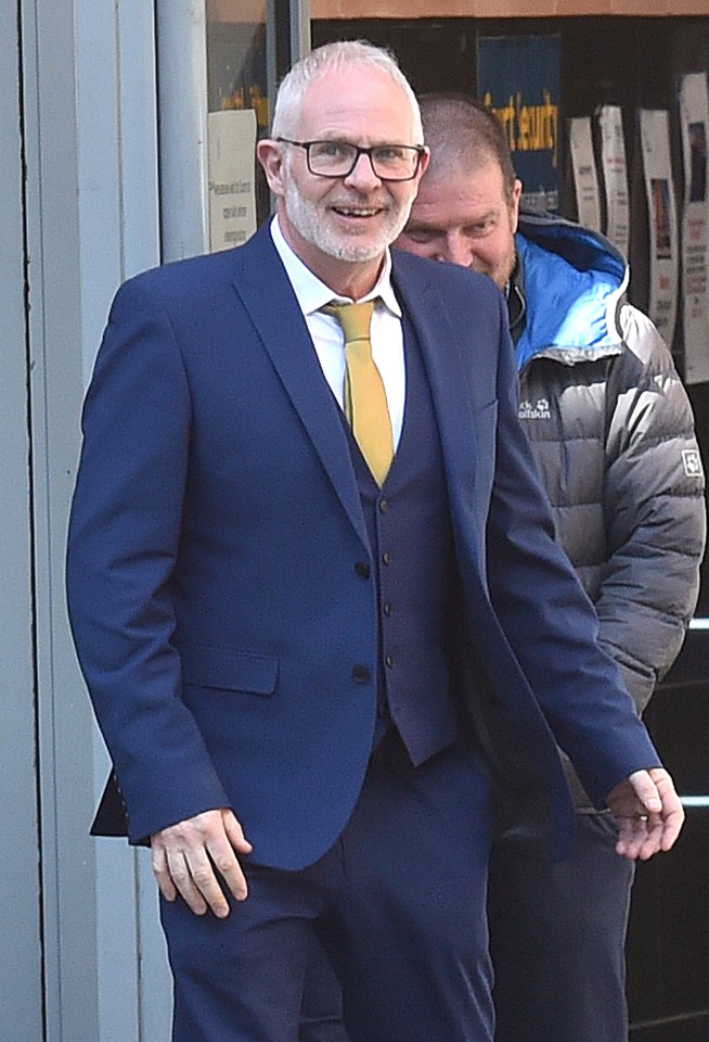 Colin Steward leaving court after sentencing for drug driving.