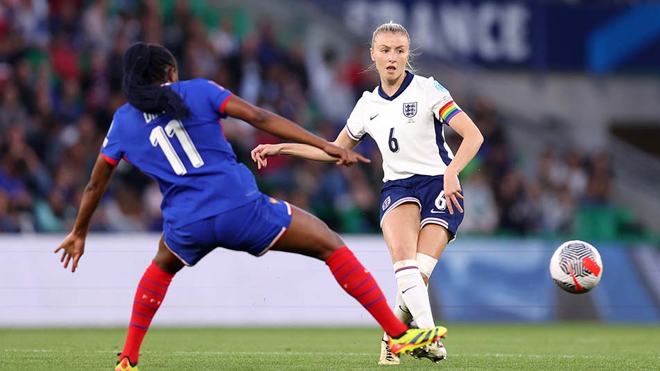 Lionesses captain Leah Williamson in action against France in our last meeting with them in June 2024