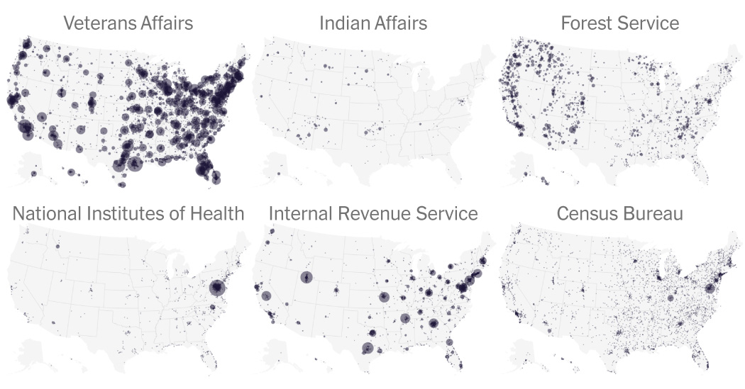 Maps: Where Do Federal Employees Work in America?