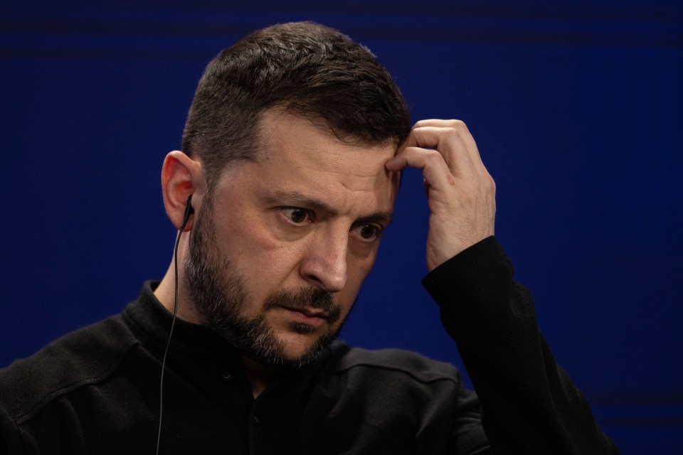 Volodymyr Zelensky at a press conference.