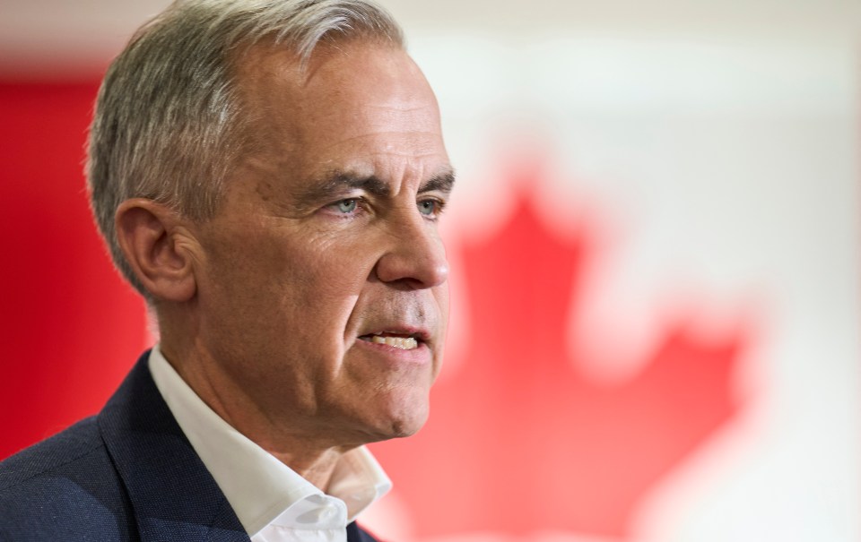 Mark Carney, Canadian Prime Minister and Liberal leader, speaking at a campaign rally.