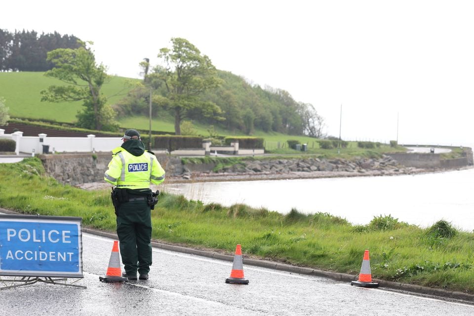 Emergency services at the scene on Portaferry Road, outside Newtownards in Co Down. Photo: Jonathan Porter/PressEye