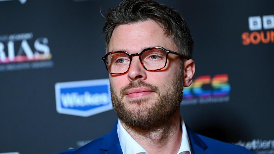 LONDON, ENGLAND - MAY 02: Rick Edwards arrives at ARIAS 2023 at Theatre Royal Drury Lane on May 02, 2023 in London, England. (Photo by Joe Maher/Getty Images)