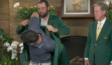 Scottie Scheffler gesture towards Rory McIlroy divides fans as they spot what he did after Masters