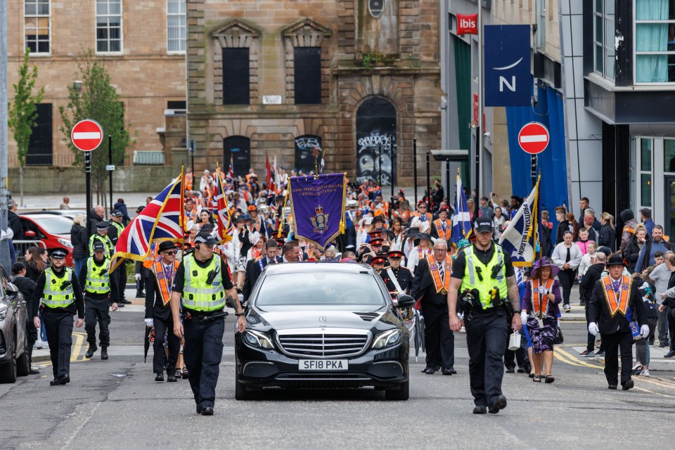 Ladies Orange Walk in Glasgow.