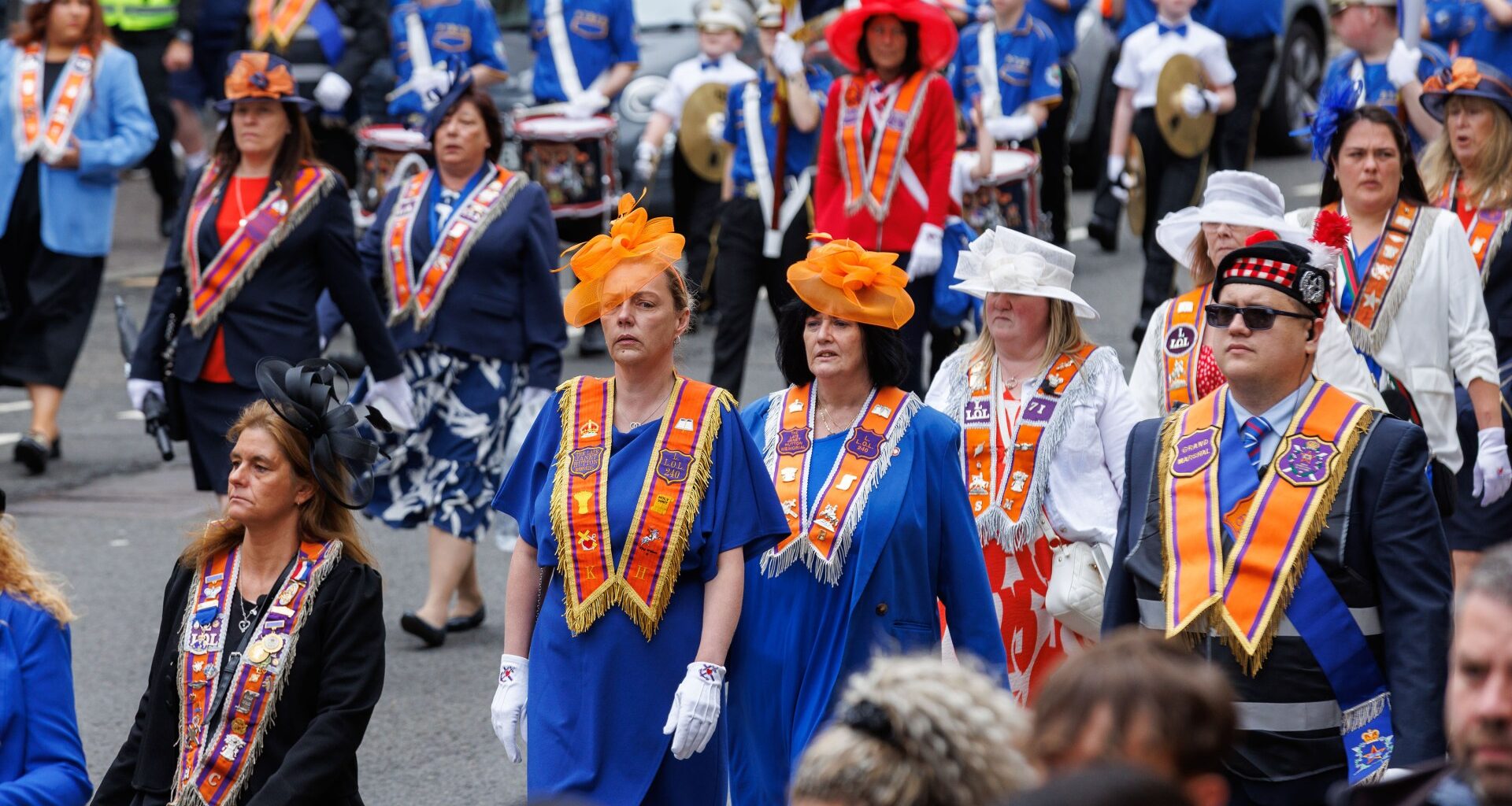 Hundreds step out for women's Orange Walk through Glasgow as major roads sealed off