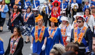 Hundreds step out for women's Orange Walk through Glasgow as major roads sealed off