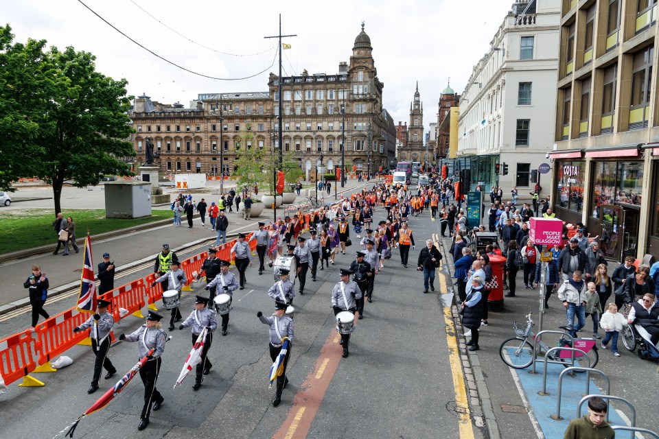 Ladies Orange Walk in Glasgow.