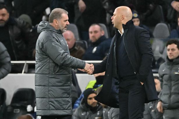 Ange Postecoglou and Arne Slot