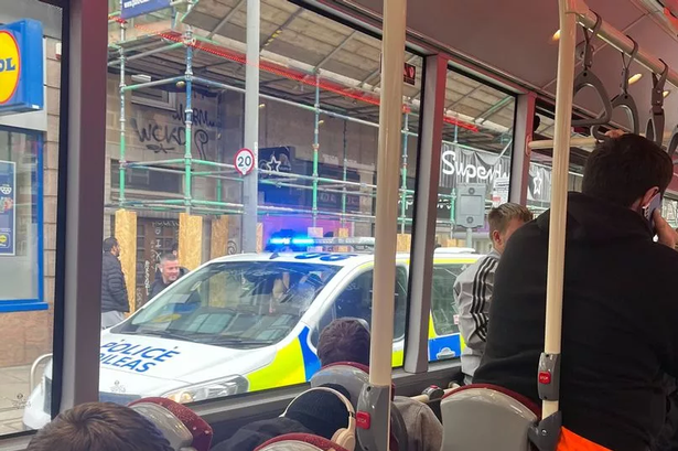 Officers were called to the scene 