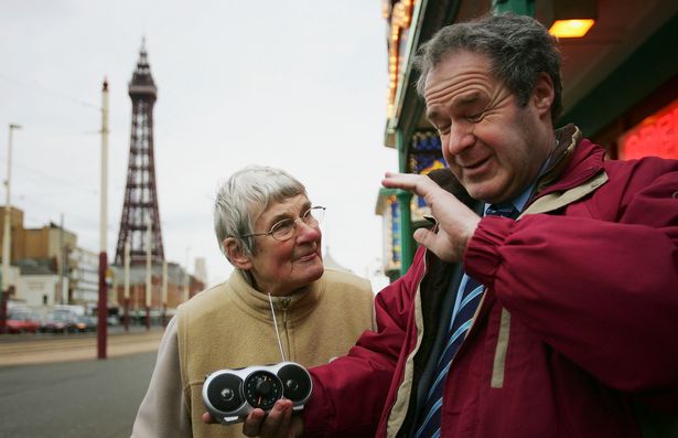 Disappointed Blackpool residents listen to the radio as Manchester is declared the site of the new UK. January 30, 2007