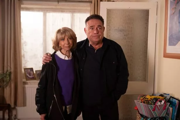 Coronation Street stars Gail Platt with Jesse Chadwick