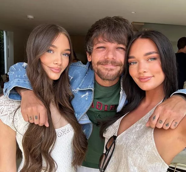 Louis Tomlinson cosies up to his sisters Phoebe, Lottie and Daisy in a rare family snapThe pair admit that they're excited to see their older brother on the pitch at Old Trafford