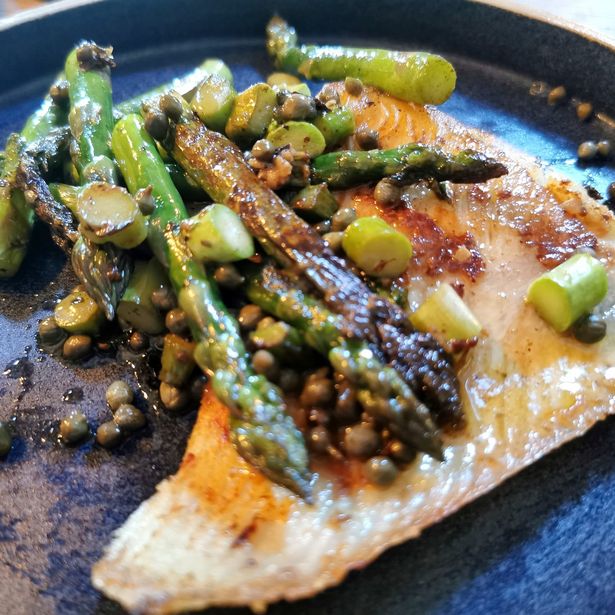 Cornish skate and Angle asparagus