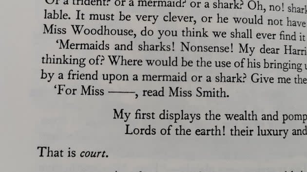 A picture from Jane Austen's Emma referring to a 
