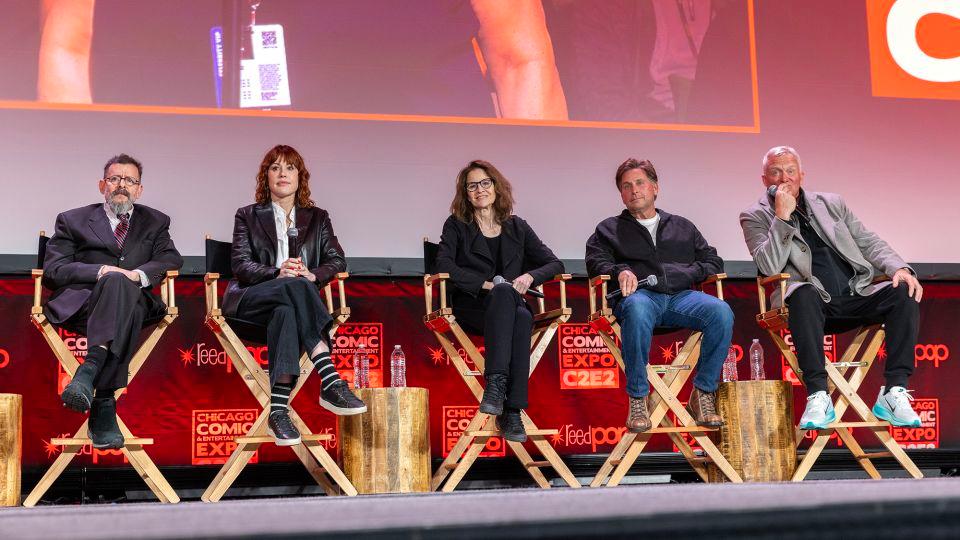 Judd Nelson, Molly Ringwald, Ally Sheedy, Emilio Estèvez and Anthony Michael Hall at the reunion. - Barry Brecheisen/WireImage/Getty Images