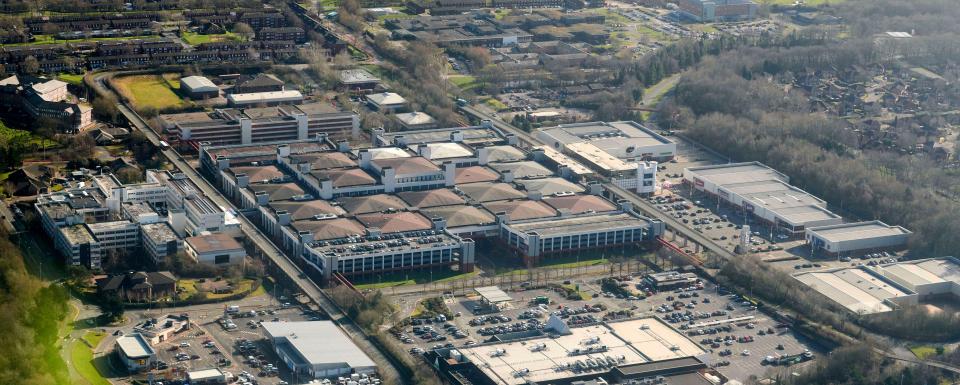 Aerial view of Runcorn Shopping City.