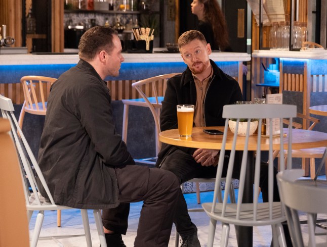 Gary talks with Mick in the bistro in Coronation Street