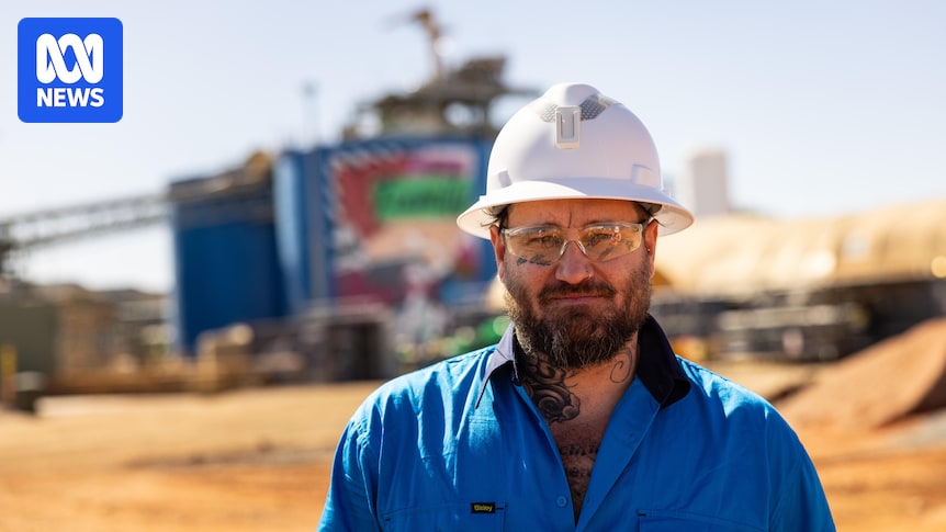 Gold mine mural by artist Vondelini a powerful mental health message for FIFO workers