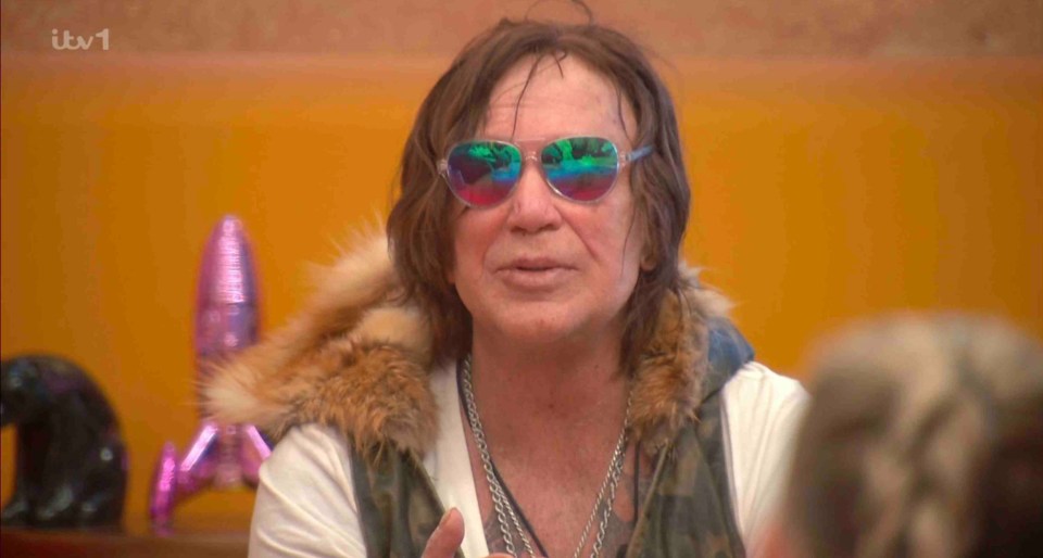 Mickey Rourke on Celebrity Big Brother.