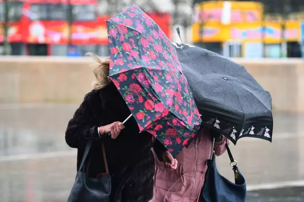 Braving the wind and rain on Liverpool's waterfront