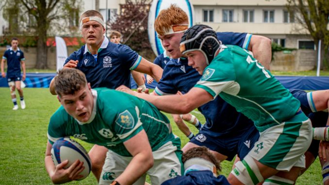 Scotland lost to Ireland in round two of the Men’s U18s 6N Festival in Vichy. Image: Six Nations Rugby