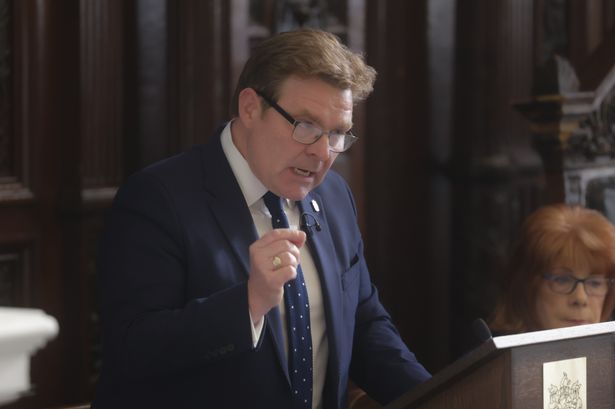 Birmingham City Council leader John Cotton during a budget meeting