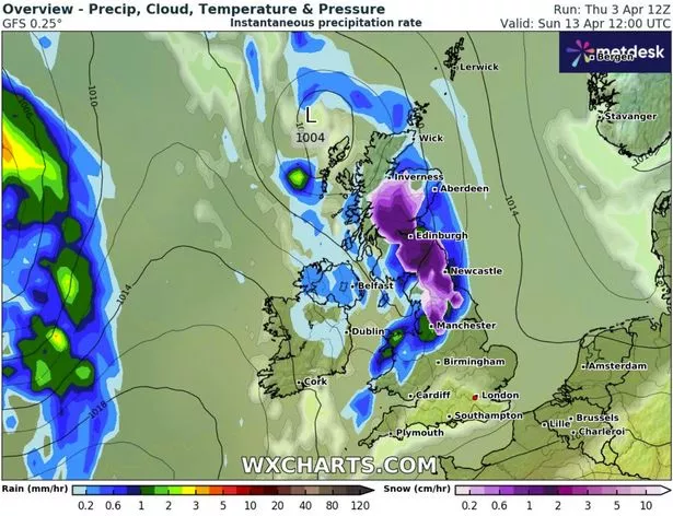 UK weather map