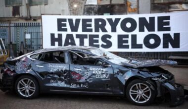 London art project becomes outlet for Musk's critics to release anger by smashing Tesla – Firstpost