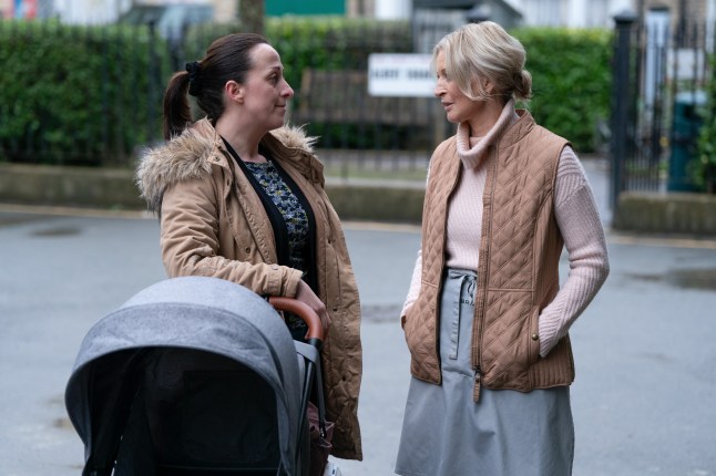 Sonia speaks to Kathy in EastEnders