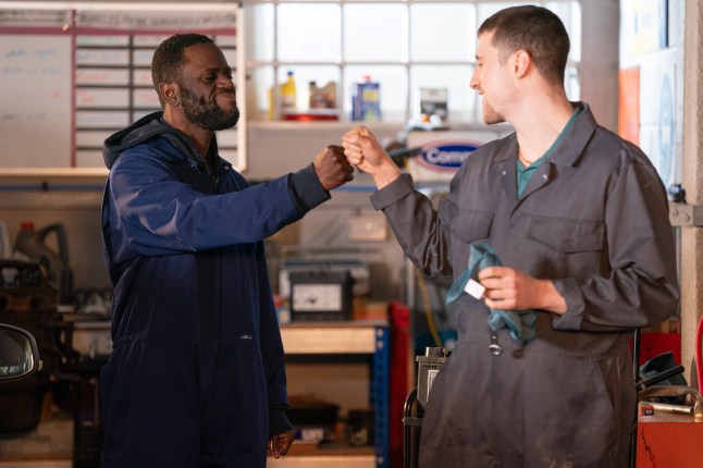 Kojo with Harry Mitchell at the Arches in EastEnders