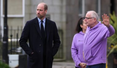 Prince WIlliam is given a tour of Aberdeen by former Big Issue vendor Angus