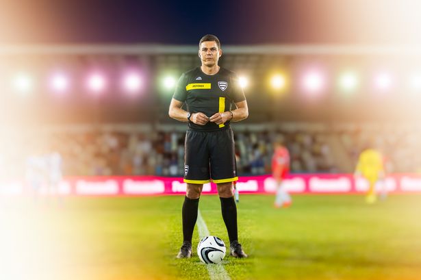 Stock photo of a referee