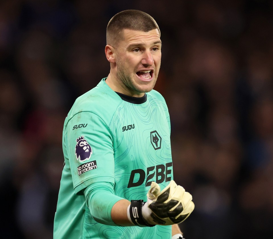 Sam Johnstone of Wolverhampton Wanderers during a Premier League match.