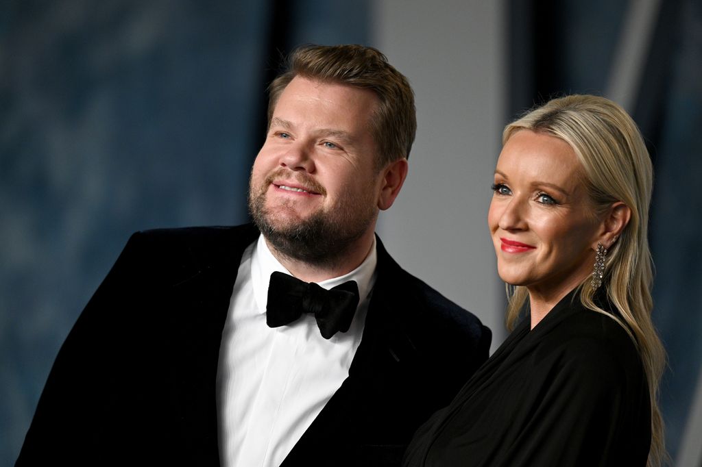 James Corden and Julia Carey attend the 2023 Vanity Fair Oscar Party Hosted By Radhika Jones at Wallis Annenberg Center for the Performing Arts on March 12, 2023 in Beverly Hills, California