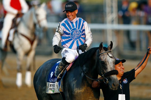 Sarah Stier/Getty Javier Castellano atop Arcangelo after winning the 155th running of the Belmont Stakes on June 10, 2023 in Elmont, New York.