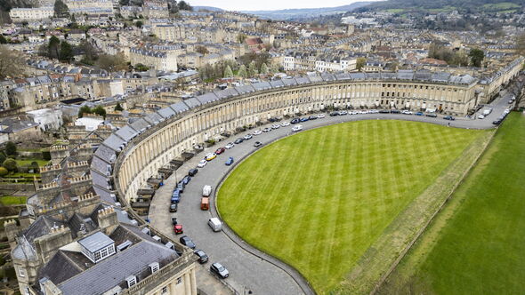 Aerial view of Royal Crescent