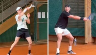Banned Jannik Sinner helped out by Jack Draper as Italian spotted back on tennis court | Tennis | Sport