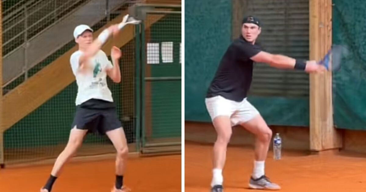 Banned Jannik Sinner helped out by Jack Draper as Italian spotted back on tennis court | Tennis | Sport