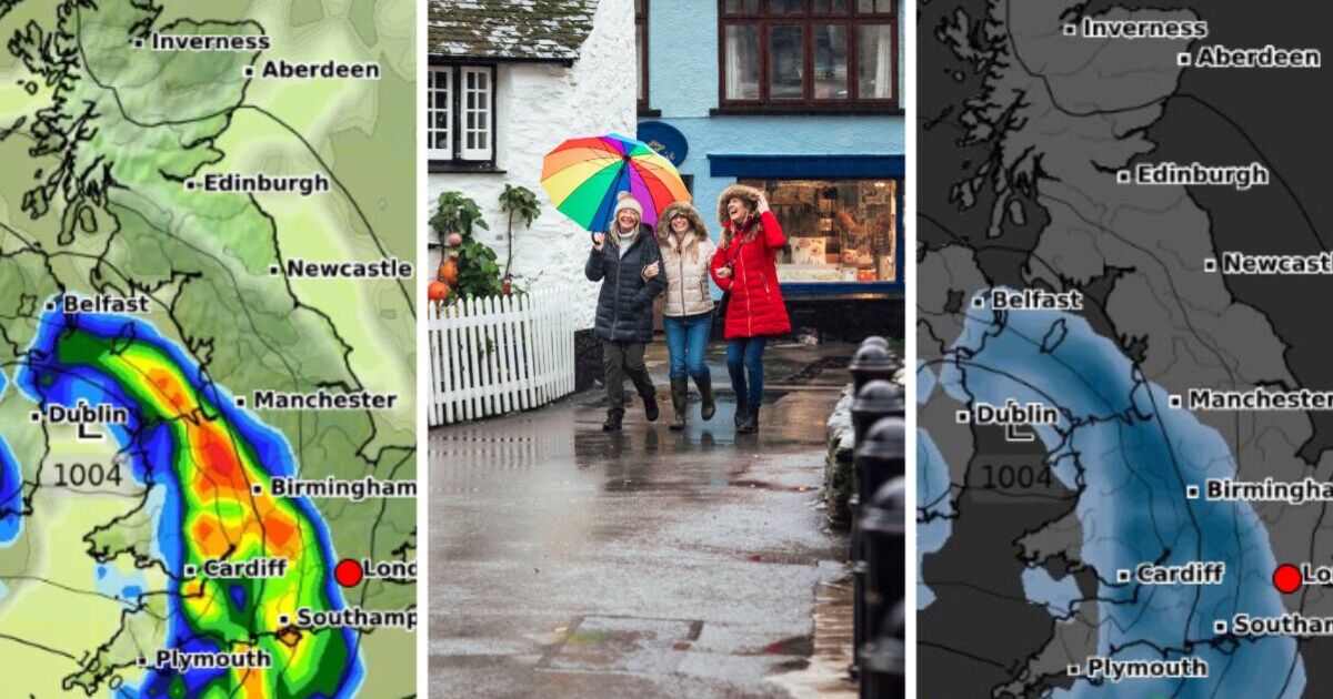 Storm forecast as 320-mile rain bomb to drench UK in hours | Weather | News
